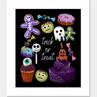 Halloween candy illustration Trick or Treat Posters and Art